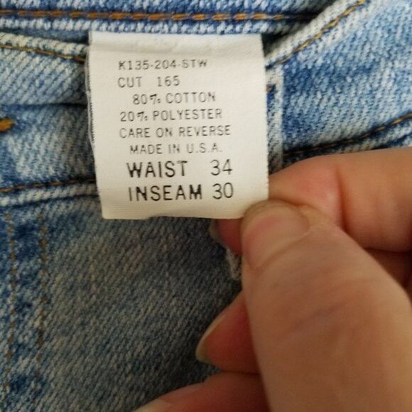 Jean's by Sport Worn, Stained, and Fraying Blue - Picture 6 of 6